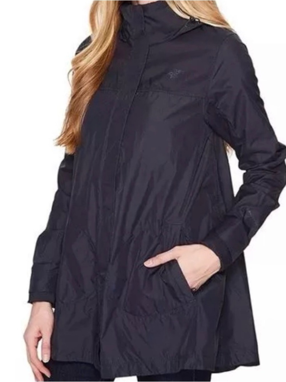 The North Face Black Women's Flychute Hooded Zip Up Jacket